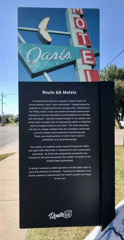 Route 66 Motels Marker image. Click for full size.