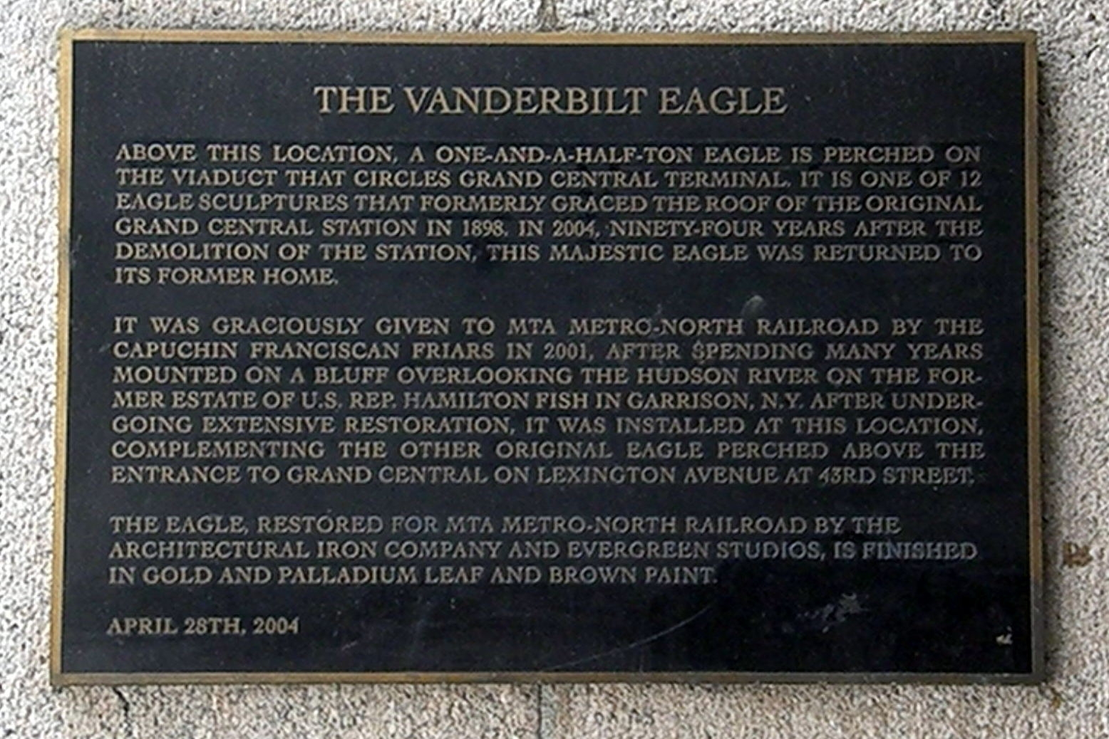 The Vanderbilt Eagle Marker