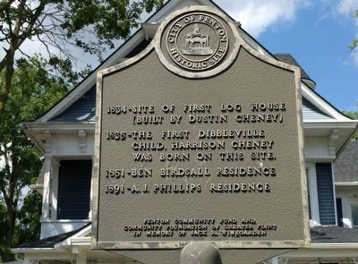 1834-Site of First Log House Marker. Click for full size. 1834-Site of First Log House Marker image. Click for full size.