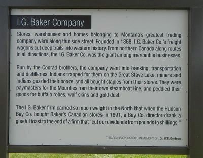 I.G. Baker Company Marker image. Click for full size.