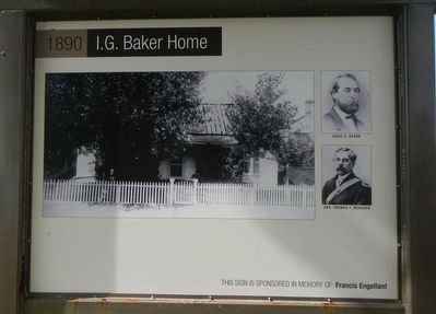I.G. Baker Home Marker, inverse. Click for full size. I.G. Baker Home Marker, inverse image. Click for full size.