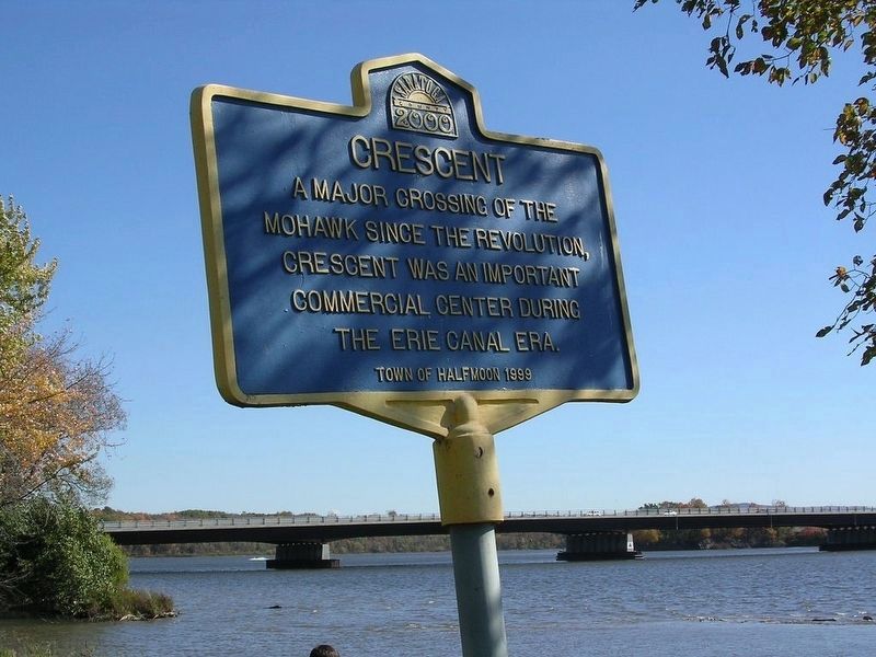 Crescent Marker with Rt 9 Crescent Bridge in Background image. Click for full size.