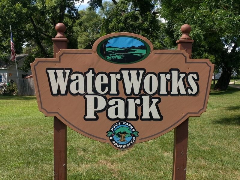 Waterworks Park Sign image. Click for full size.