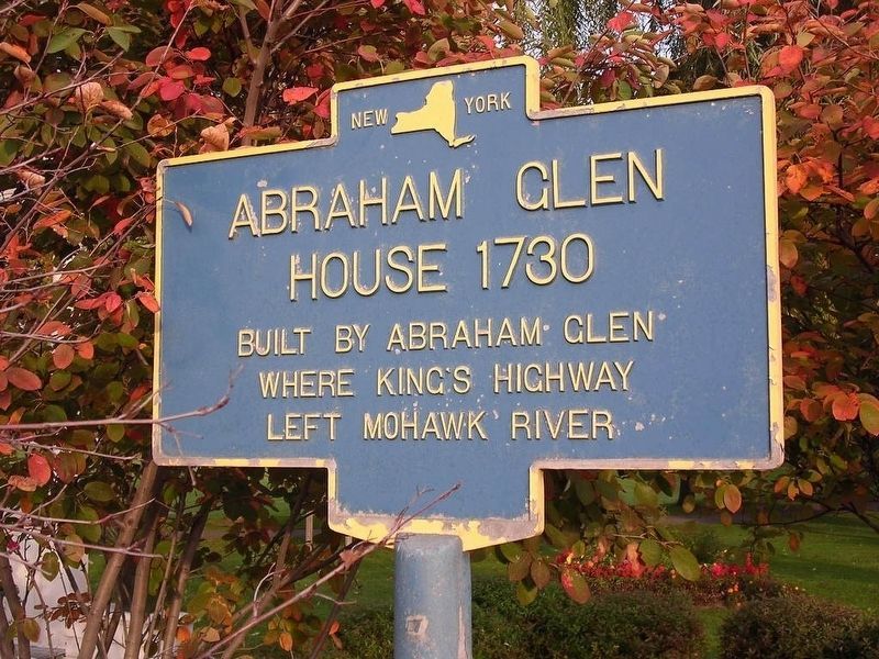Abraham Glen House 1730 Marker image. Click for full size.