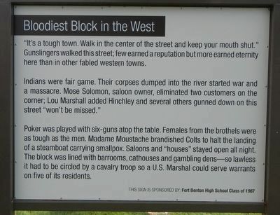 Bloodiest Block in the West Marker image. Click for full size.