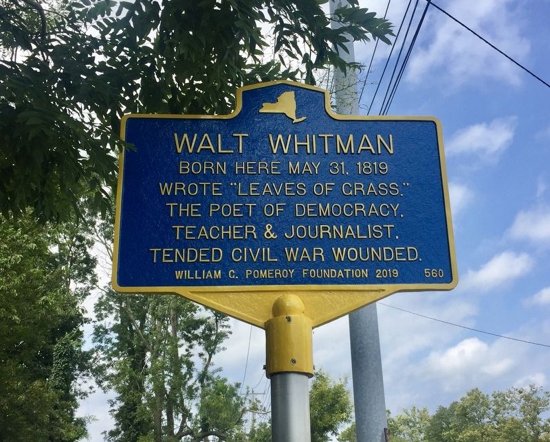 Walt Whitman Marker image. Click for full size.