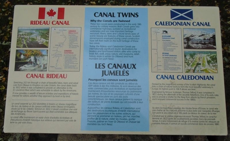 Canal Twins / Les canaux jumels Marker image. Click for full size.