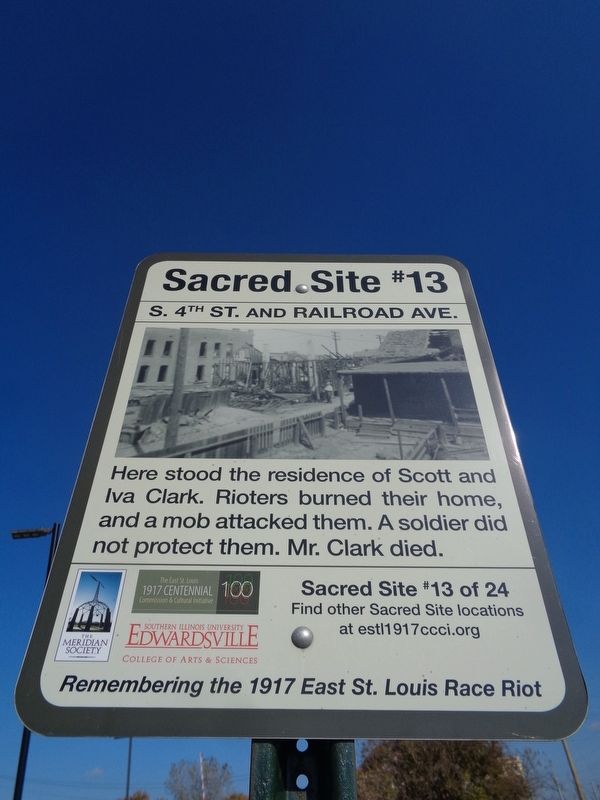 S. 4th St. and Railroad Ave. Marker. Click for full size. S. 4th St. and Railroad Ave. Marker image. Click for full size.
