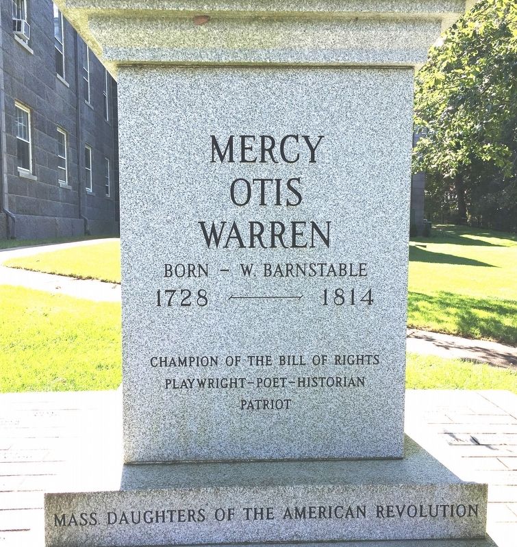 Marcy Otis Warren Marker. Click for full size. Marcy Otis Warren Marker image. Click for full size.