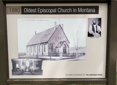 1880 Oldest Episcopal Church in Montana Marker, inverse image. Click for full size.