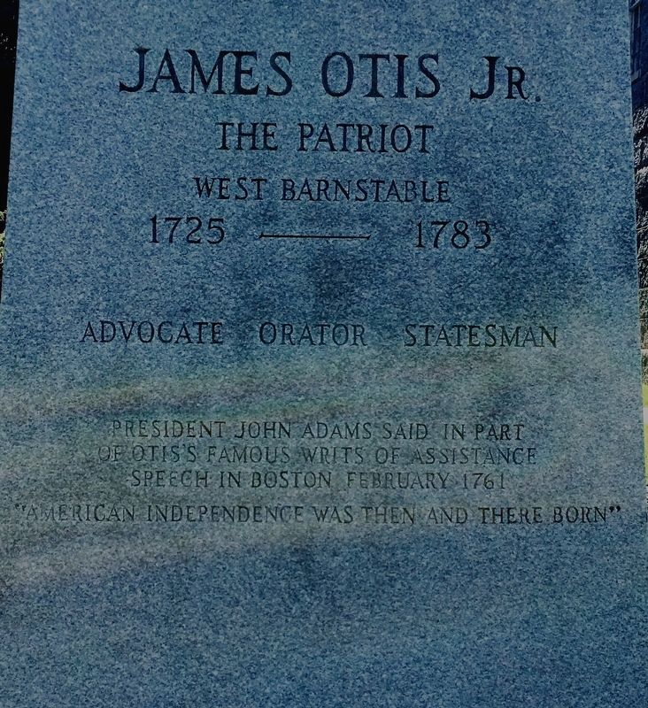 James Otis Jr. Marker image. Click for full size.
