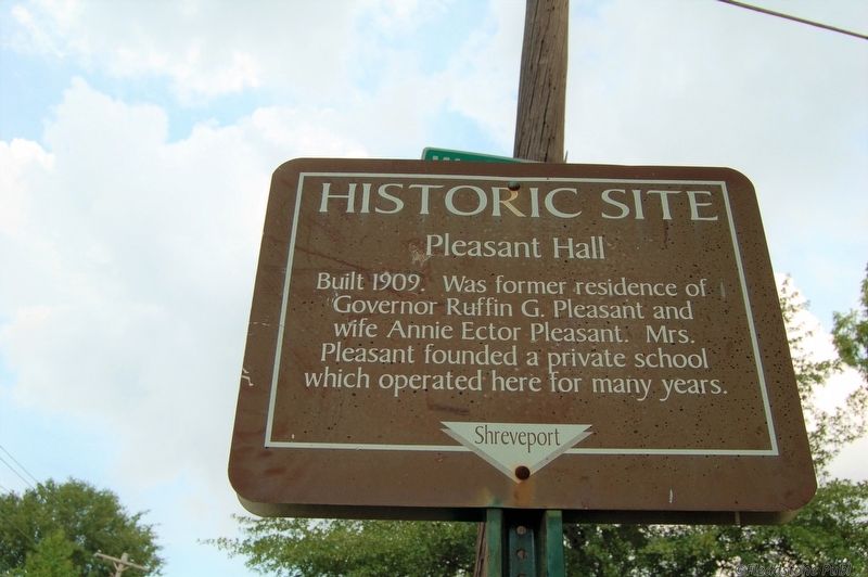 Pleasant Hall Marker image. Click for full size.