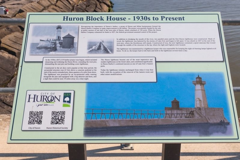 Huron Block House Marker image. Click for full size.