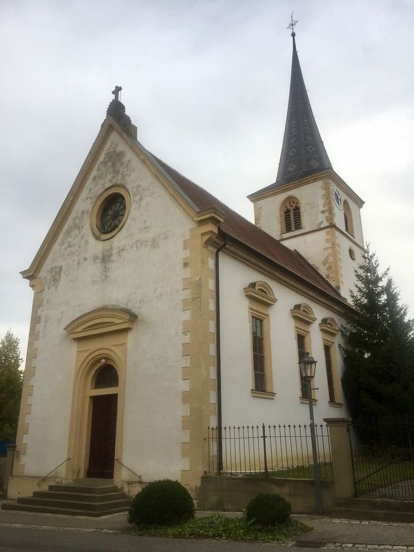 Dorfkirche Lindach / Lindach Village Church and Marker image. Click for full size.