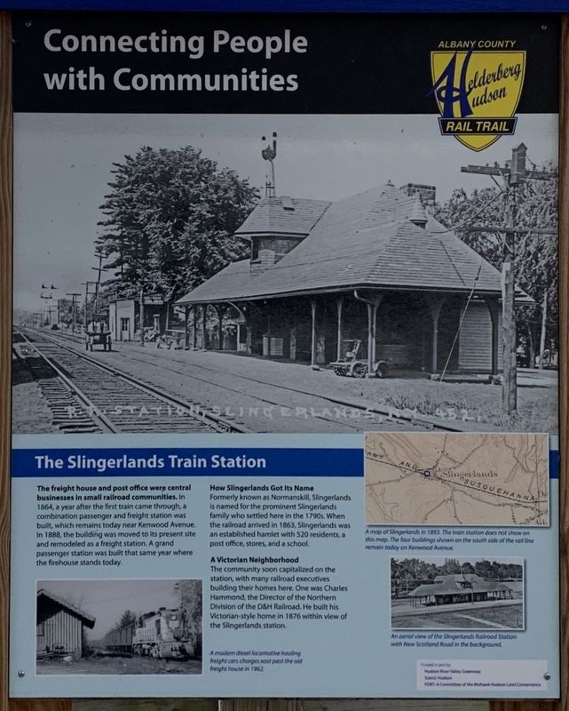 Slingerlands Train Station Marker image. Click for full size.