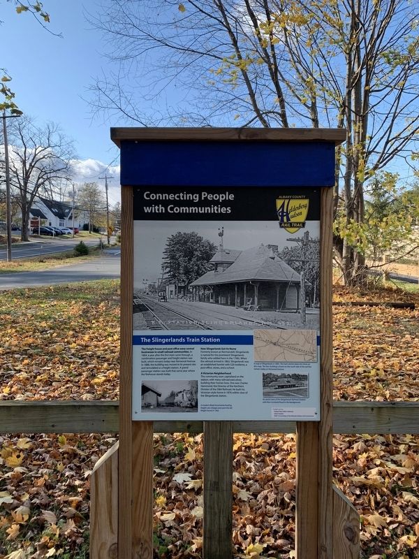 Slingerlands Train Station Marker. Click for full size. Slingerlands Train Station Marker image. Click for full size.
