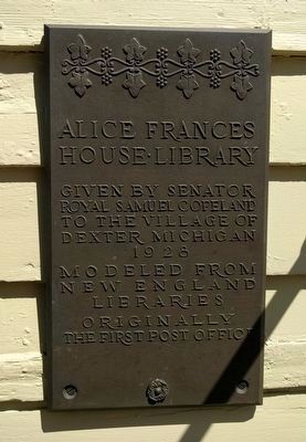 Alice Frances House�Library Marker image. Click for full size.