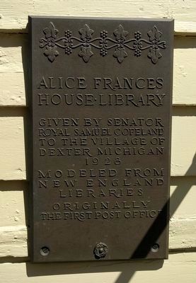 Alice Frances House•Library Marker image. Click for full size.