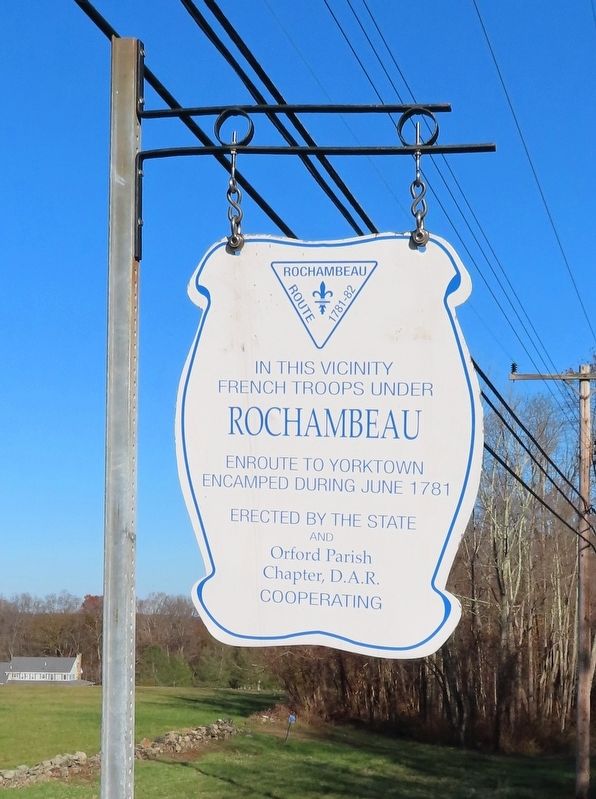 Rochambeau Encampment Marker. Click for full size. Rochambeau Encampment Marker image. Click for full size.