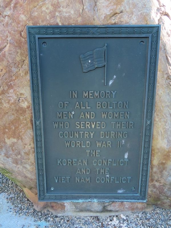 Bolton Veterans Monument image. Click for full size.