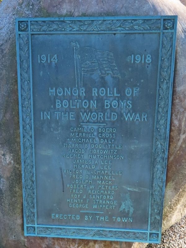 Bolton World War I Monument. Click for full size. Bolton World War I Monument image. Click for full size.