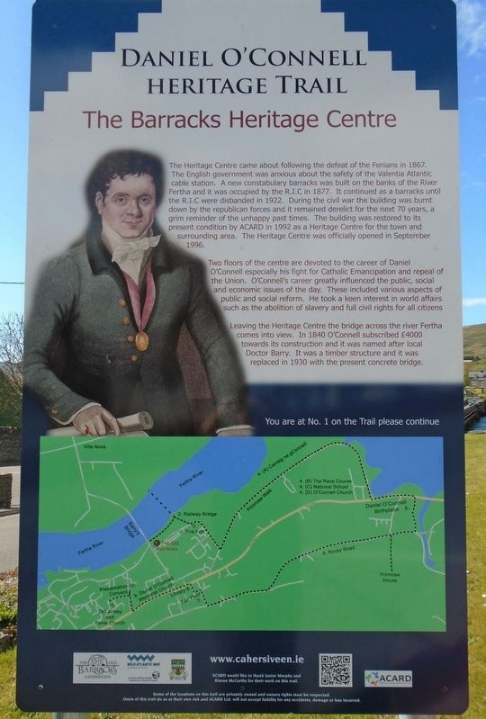 The Barracks Heritage Centre Marker. Click for full size. The Barracks Heritage Centre Marker image. Click for full size.