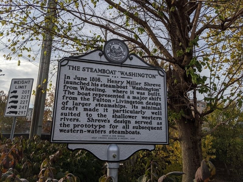 The Steamboat "Washington" Marker image. Click for full size.