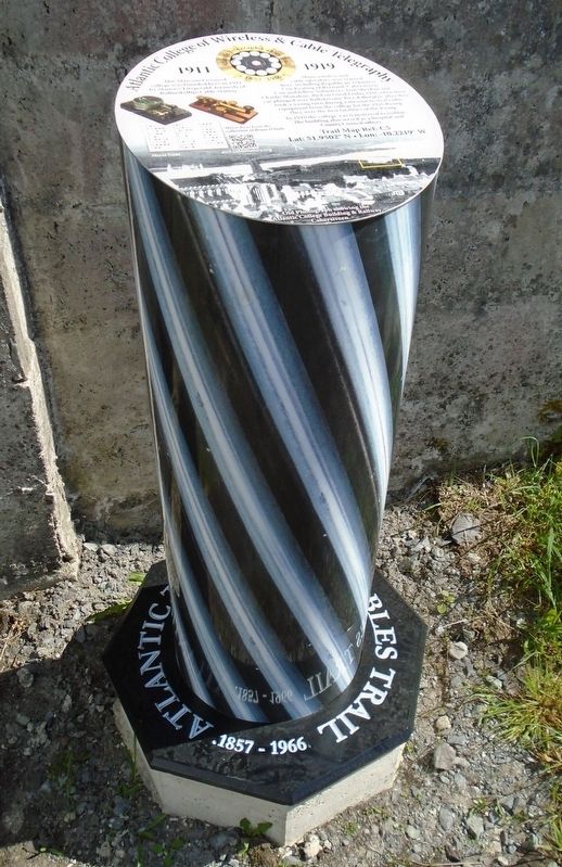 Atlantic College of Wireless & Cable Telegraphy Marker. Click for full size. Atlantic College of Wireless & Cable Telegraphy Marker image. Click for full size.