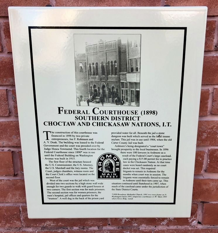 Federal Courthouse (1898) Marker image. Click for full size.