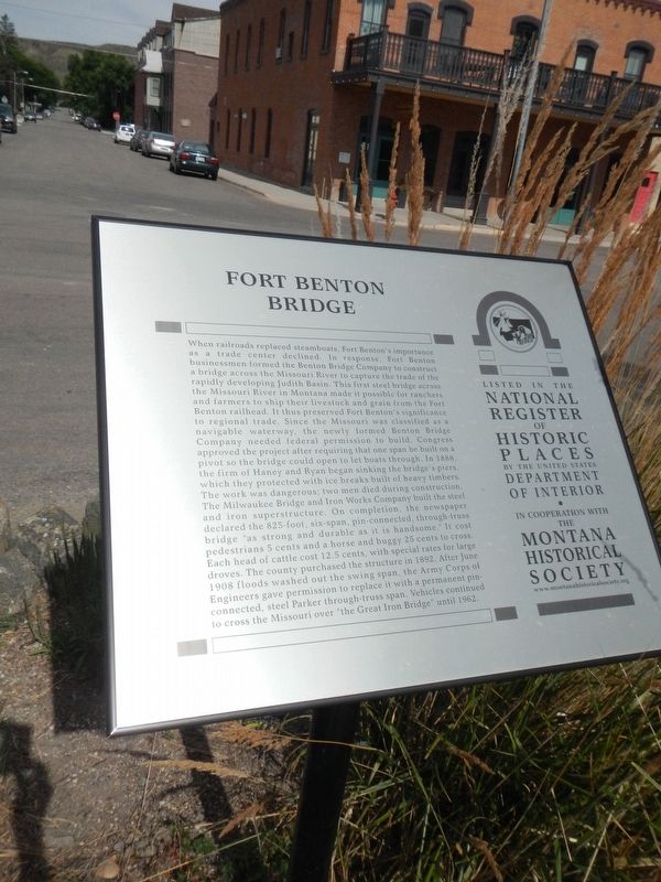 Fort Benton Bridge Marker image. Click for full size.