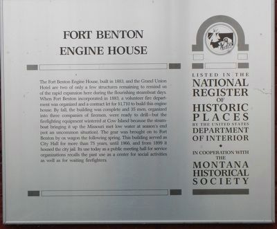 Fort Benton Engine House Marker image. Click for full size.
