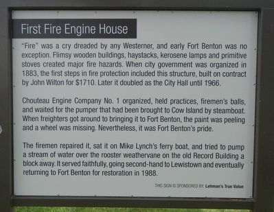 First Fire Engine House Marker image. Click for full size.