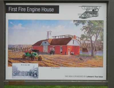 First Fire Engine House Marker, inverse image. Click for full size.