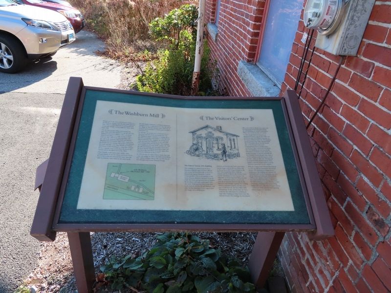 The Washburn Mill & The Visitors Center Marker image. Click for full size.
