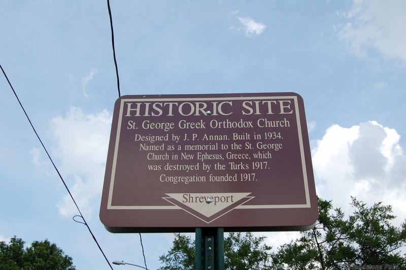 St. George Greek Orthodox Church Marker. Click for full size. St. George Greek Orthodox Church Marker image. Click for full size.