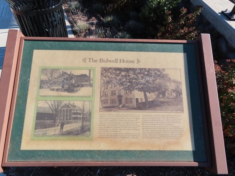 The Bidwell House Marker image. Click for full size.
