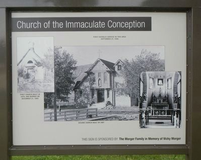 Church of the Immaculate Conception Marker, inverse image. Click for full size.