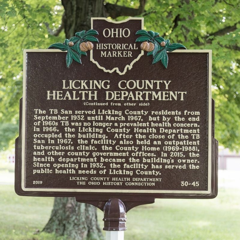 Licking County Health Department side of marker image. Click for full size.