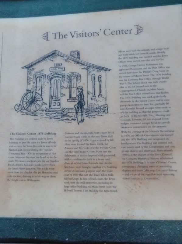 The Visitors Center Marker image. Click for full size.