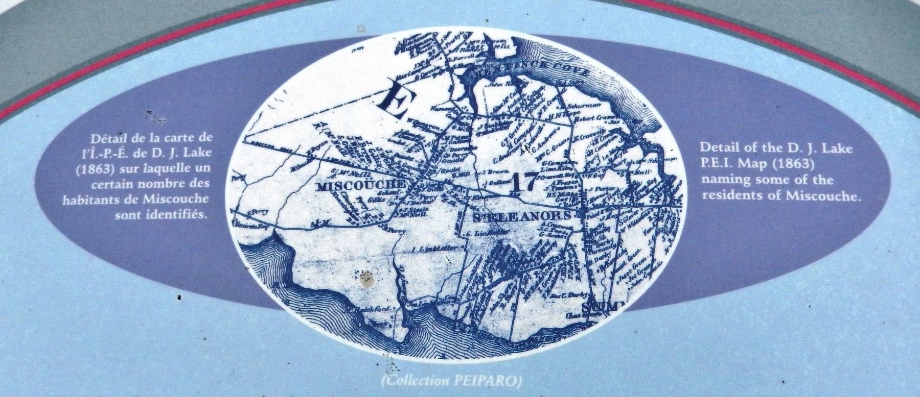 Marker detail: D. J. Lake P.E.I. Map (1863) image. Click for full size.