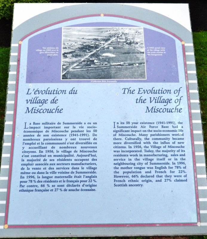 L'évolution du village de Miscouche /<br>The Evolution of the Village of Miscouche Marker image. Click for full size.