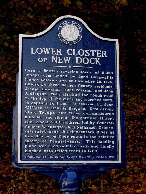 Lower Closter or New Dock Marker (East Side of Marker) image. Click for full size.
