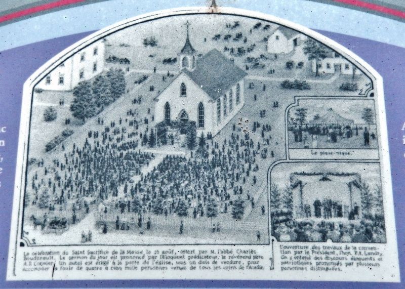 Marker detail: Outdoor mass celebrated in Miscouche<br>(15 August 1884) image. Click for full size.
