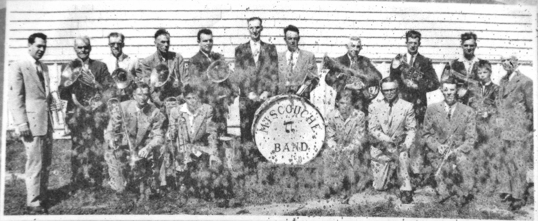 Marker detail: La Fanfare de Miscouche, vers 1955 / Miscouche Band circa 1955 image. Click for full size.
