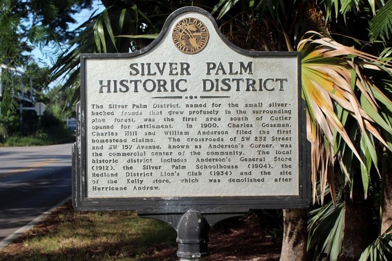 Silver Palm Historic District Marker image. Click for full size.