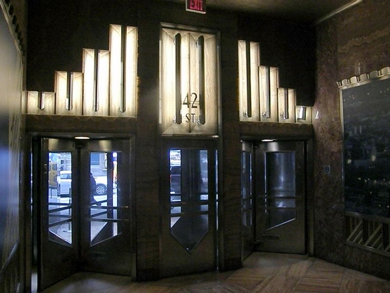 The Chrysler Building: Art Deco entrance image. Click for full size.