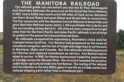 The Manitoba Railroad Marker image. Click for full size.