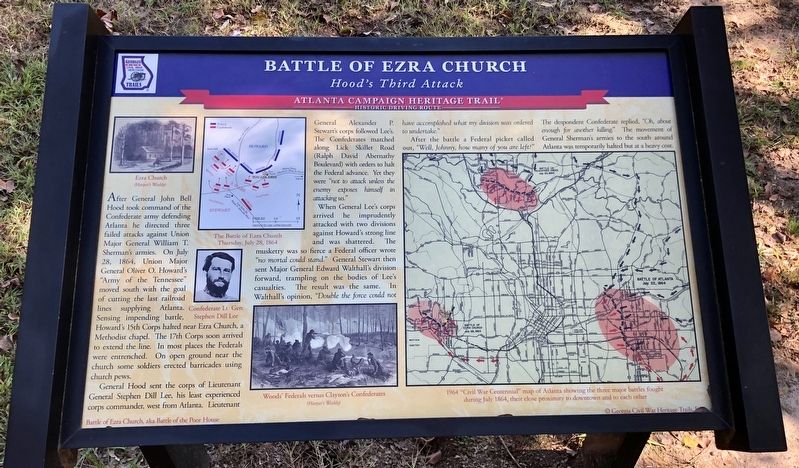 Battle of Ezra Church Marker image. Click for full size.