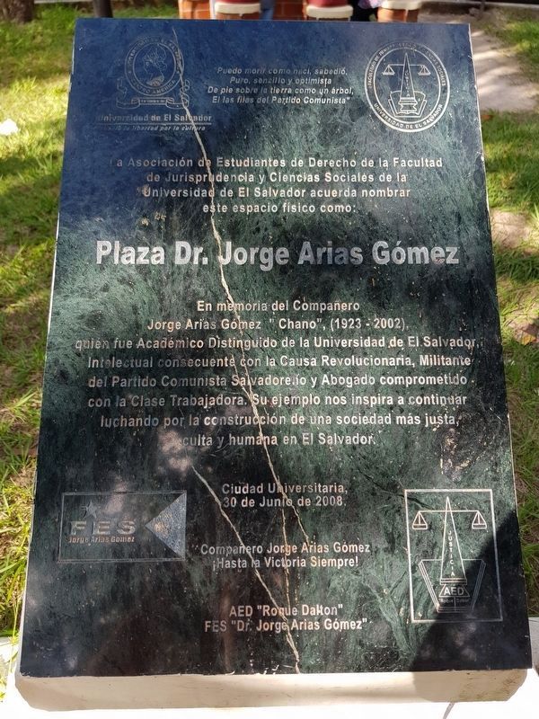 Plaza Dr. Jorge Arias Gómez Marker image. Click for full size.