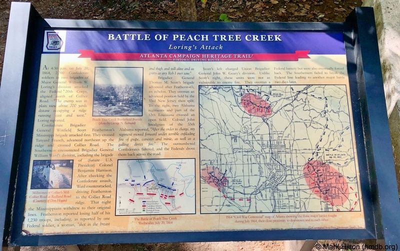 Battle of Peach Tree Creek Marker image. Click for full size.